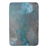 青と灰色の大理石テクスチャ バスマット (正面縦)