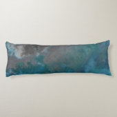 青と灰色の大理石テクスチャ ボディピロー (裏面)