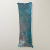 青と灰色の大理石テクスチャ ボディピロー (正面縦)