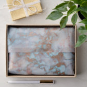 青と灰色の大理石及び茶色のグリッター 薄葉紙 (ギフト)