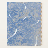 青と灰色の大理石結婚の プランナー手帳 (裏面)