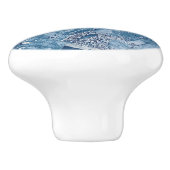 青と灰色の大理石 セラミックノブ (側面)