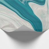 青と灰色の大理石 ラッピングペーパー (角)