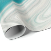 青と灰色の大理石 ラッピングペーパー (ロールコーナー)