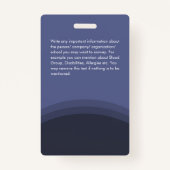 青と灰色の従業員の写真ID会社のロクールゴ バッジ (裏面)