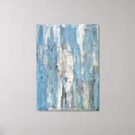 青と灰色の抽象芸術アート キャンバスプリント