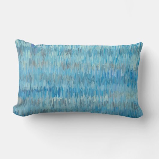 青と灰色の色彩の鮮やかデザインホー芸術的ムデコール ランバークッション (正面)