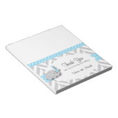 青と灰色の象の赤ちゃんシャワー |キャンディトッパー ノートパッド (アングル)