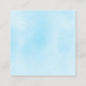 青と灰色の赤ちゃんシャワーおむつラッフルチケット エンクロージャーカード (裏面)