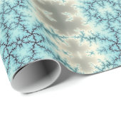 青と灰色の雪の結晶の抽象芸術 ラッピングペーパー (ロールコーナー)