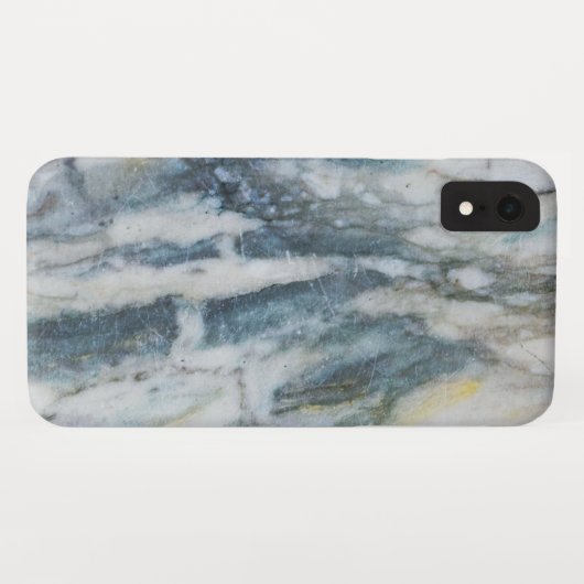 青と灰色の霜降りテクスチャ Case-Mate iPhoneケース (裏面(横))