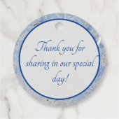 青と灰色の霜降りモノグラムの フェイバータグ (裏面)