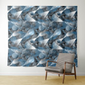 青と灰色。抽象化。 タペストリー (インサイチュ(横))
