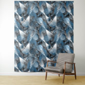 青と灰色。抽象化。 タペストリー (インサイチュ)