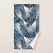 青と灰色。抽象化。 バスタオルセット (ハンドタオル)