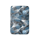 青と灰色。抽象化。 バスマット (正面縦)