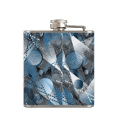 青と灰色。抽象化。 フラスク (裏面)