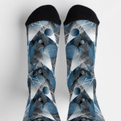青と灰色。抽象化。靴下 ソックス (上部)