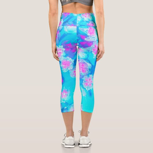 青と熱いピンクの多肉質の水中セダム カプリレギンス (裏面)