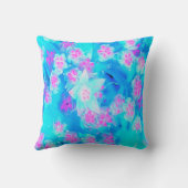 青と熱いピンクの多肉質の水中セダム クッション (裏面)