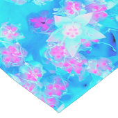 青と熱いピンクの多肉質の水中セダム ショートテーブルランナー (コーナー)