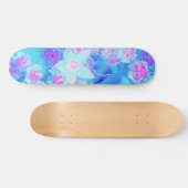 青と熱いピンクの多肉質の水中セダム スケートボード (横)