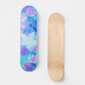 青と熱いピンクの多肉質の水中セダム スケートボード (正面)