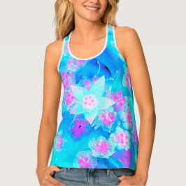 青と熱いピンクの多肉質の水中セダム タンクトップ