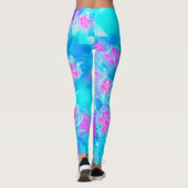 青と熱いピンクの多肉質の水中セダム レギンス (裏面)