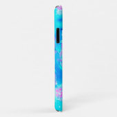 青と熱いピンクの多肉質の水中セダム Case-Mate iPhoneケース (裏面/右)