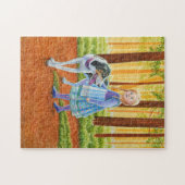 青と犬 ジグソーパズル (横)