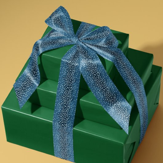 青と王室の白のベビー鹿の子鹿のスポット サテンリボン