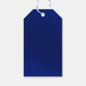 青と王室の金ゴールドありがとう ギフトタグ (裏面)