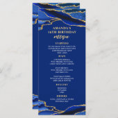 青と王室の金ゴールドメニュー メニュー (正面/裏面)