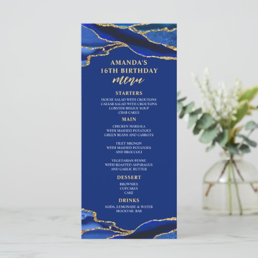 青と王室の金ゴールドメニュー メニュー (スタンド正面)