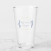 青と王室の金ゴールド幾何学模様キンセニェラ タンブラーグラス (裏面)