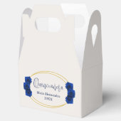 青と王室の金ゴールド幾何学模様キンセニェラ フェイバーボックス (オープン)