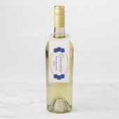 青と王室の金ゴールド幾何学模様キンセニェラ ボトルネックタグ (ボトル)