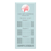 青と珊瑚のロフェミニンゴの価格表メニュー ラックカード (正面)