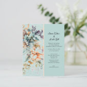 青と珊瑚のヴィンテージ結婚の花 (スタンド正面)