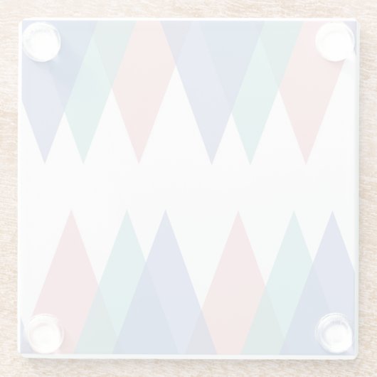 青と珊瑚の三角形 ガラスコースター (裏面)