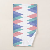 青と珊瑚の三角形 バスタオルセット (ハンドタオル)