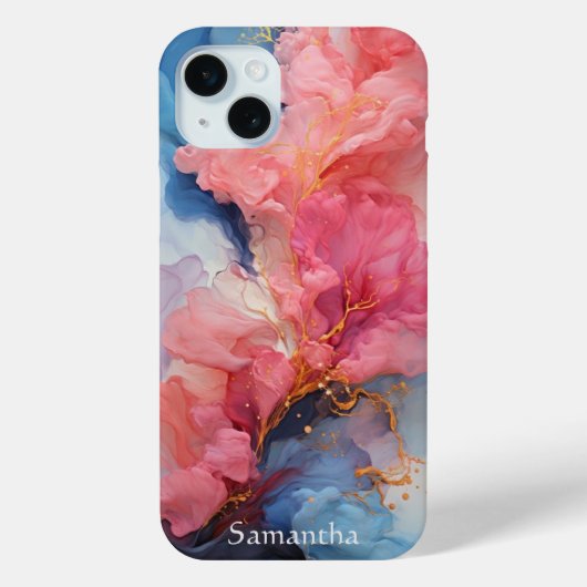 青と珊瑚の流れる色 Case-Mate iPhoneケース (裏面)