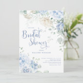 青と白あじさいブライダルシャワー 招待状 (スタンド正面)