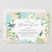 青と白あじさいリハーサルディナー 招待状 (正面)