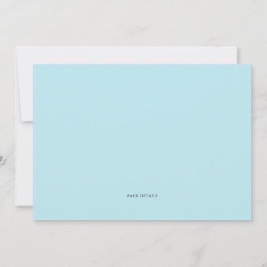 青と白あじさいリハーサルディナー 招待状 (裏面)