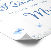 青と白いくつのキスブライダルシャワーゲーム ポスター (角)