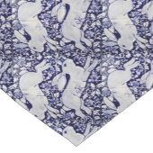 青と白うさぎタイル装飾コバルトデッダム商 ショートテーブルランナー (コーナー)