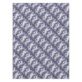 青と白うさぎフローラデダムデルフトタイル テーブルクロス (正面)