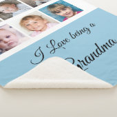 青と白おばあちゃんの写真コラージュ シェルパブランケット (3/4)